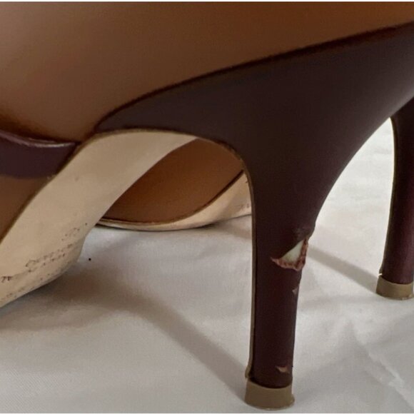 MALONE SOULIERS Women's Pointed Toe AUREEN Brown Nappa Leather Mule Size 36 70MM - Picture 16 of 16